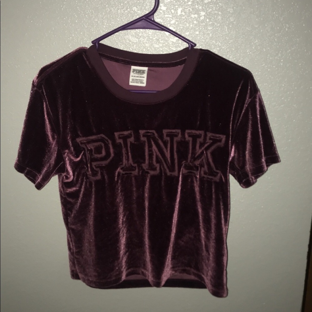 Vs pink Velvet crop top